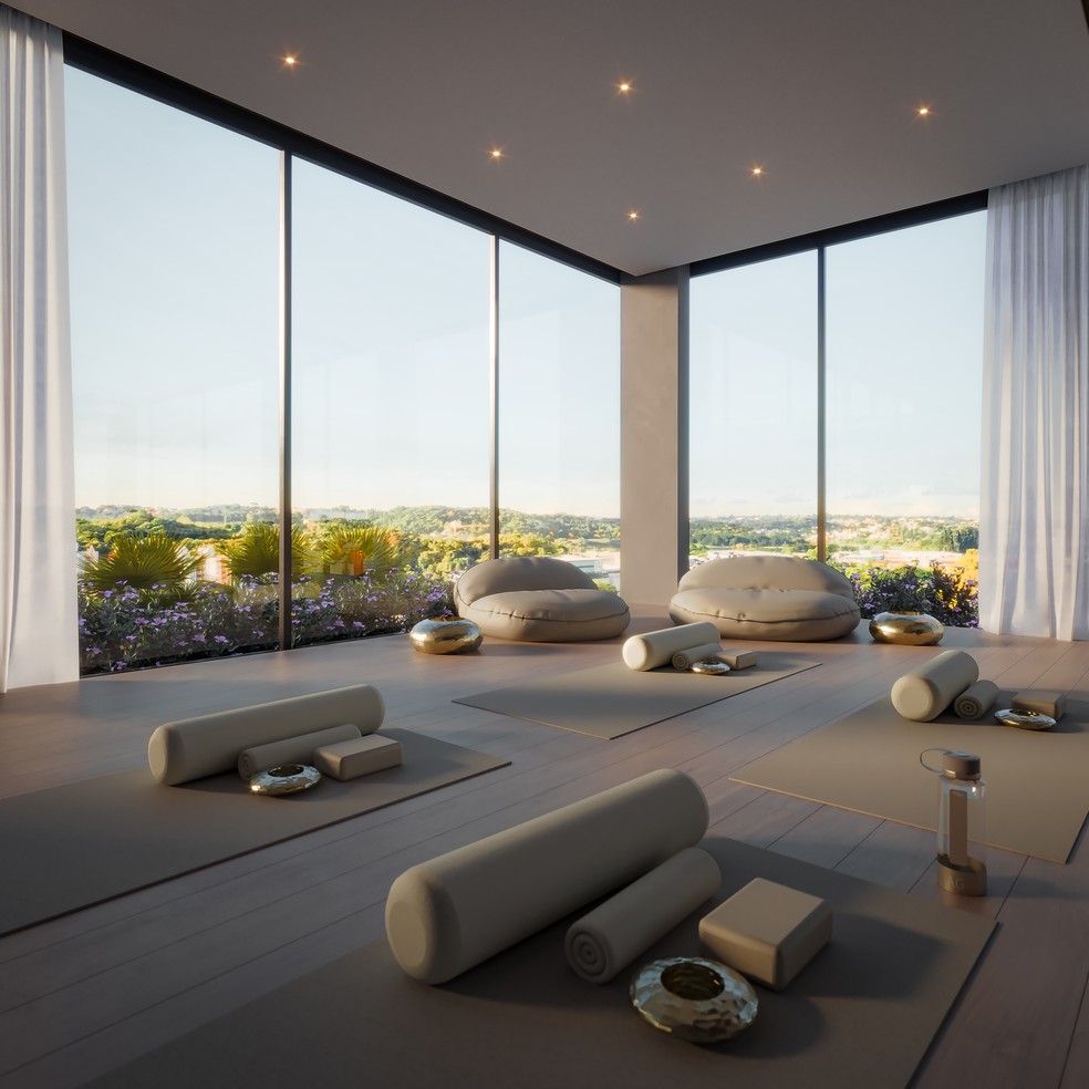 Sala “Mindfulness” no Pace, em Curitiba: proteção acústica e modulação da entrada de <a href='https://www.bsp.app.br/voce/emprestimo/emprestimo-online-parcelas-debitadas-direto-na-sua-conta-de-luz' target='_blank' rel='follow'>luz</a> para reduzir níveis de estresse — Foto: AG7/DIVULGAÇÃO” width=”5626″ height=”5626″ loading=”lazy”/><figcaption class=